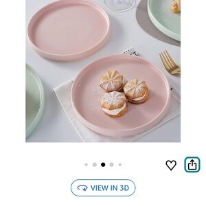 Stone + Lain Pink 6 Porcelain Plates